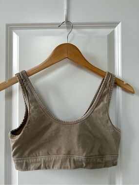 Aerie Everyday Recharge Scoop Neck Bra Bralette in Taupe American Eagle